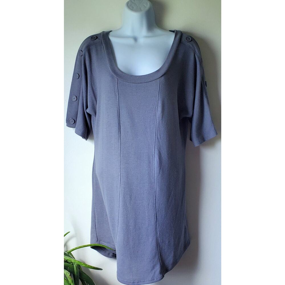 Derek Heart NWT Womens Gray Tunic Sweater Sizd Large Preppy Boho Whimsygoth